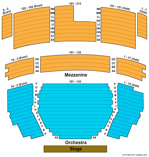 Studio 54 Theatre Seating Chart