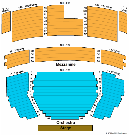 Studio Theater Seating Chart